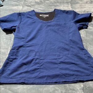 Grey's Anatomy Womens Royal Blue Short Sleeve Scrub Top